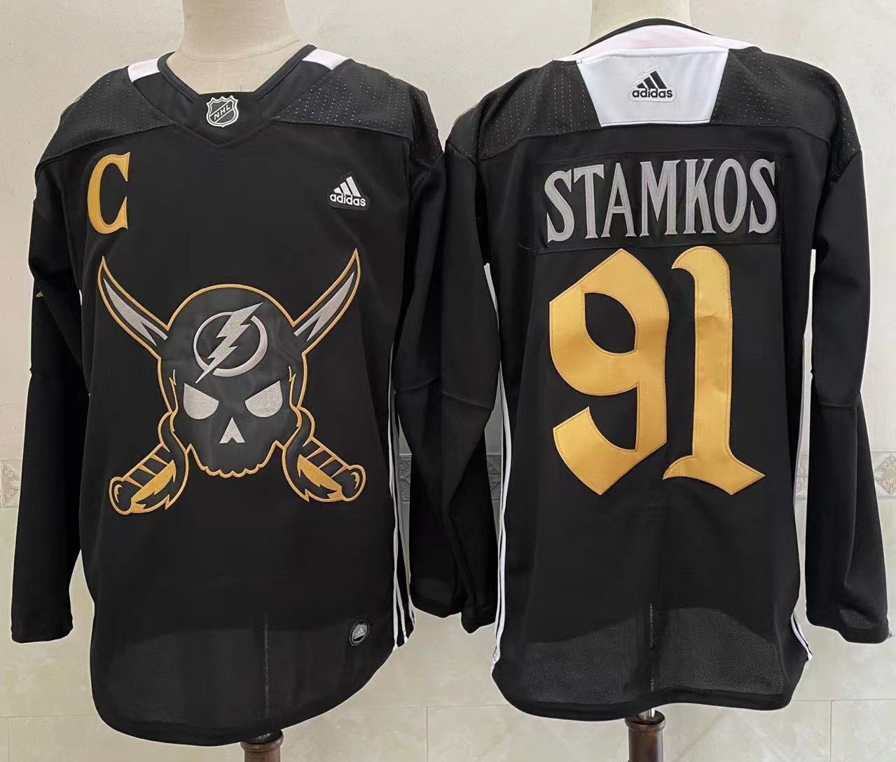 Men Tampa Bay Lightning #91 Stamkos Black 2026 Adidias NHL Jersey style 001